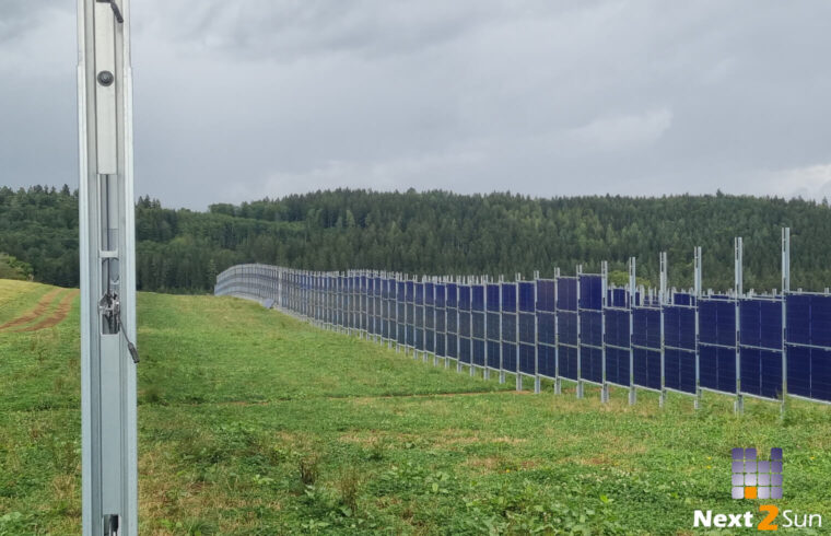 Der Agri-Solarpark Löffingen im Schwarzwald auf dem Haslachhof.